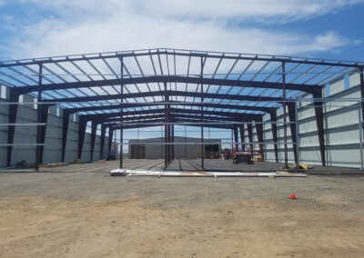 Anderson Hay steel structure with walls being added