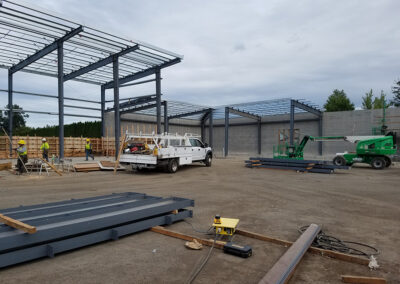 NW Naturals construction site and building frame